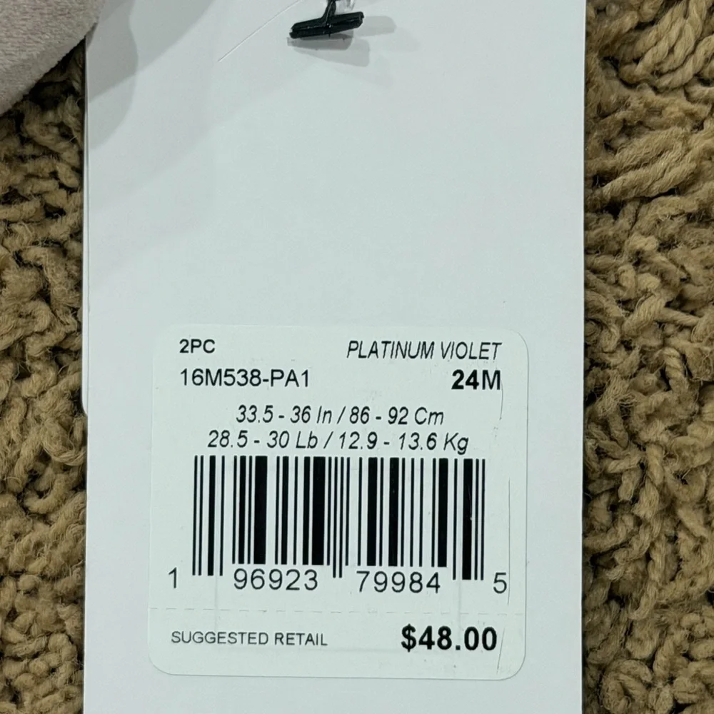 Nike Toddler Girl Velour Hoodie ~ PLATINUM VIOLET - 24M NWT - Picture 4 of 4